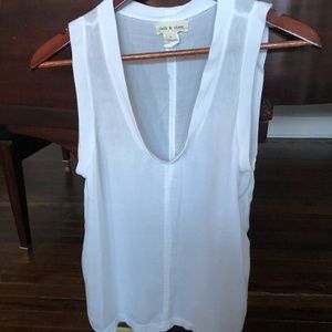 White Cloth & Stone Sheer Tank